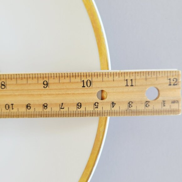 Vintage PM Jaeger & Co. Harvest Dinner Plate Yellow Apple & Nuts Heavy Gold Trim - Picture 8 of 10